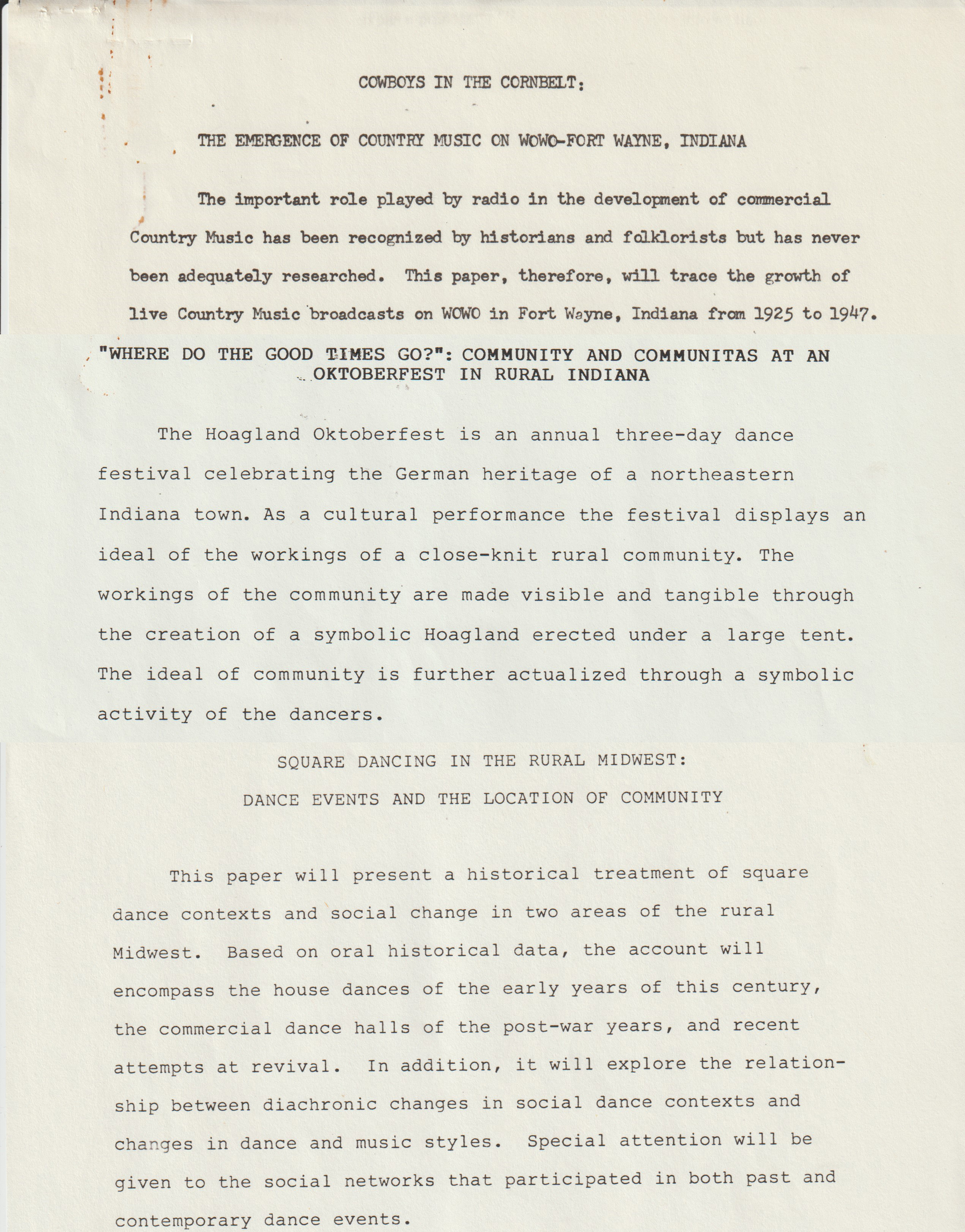American Folklore Society papers American Folklore Society papers