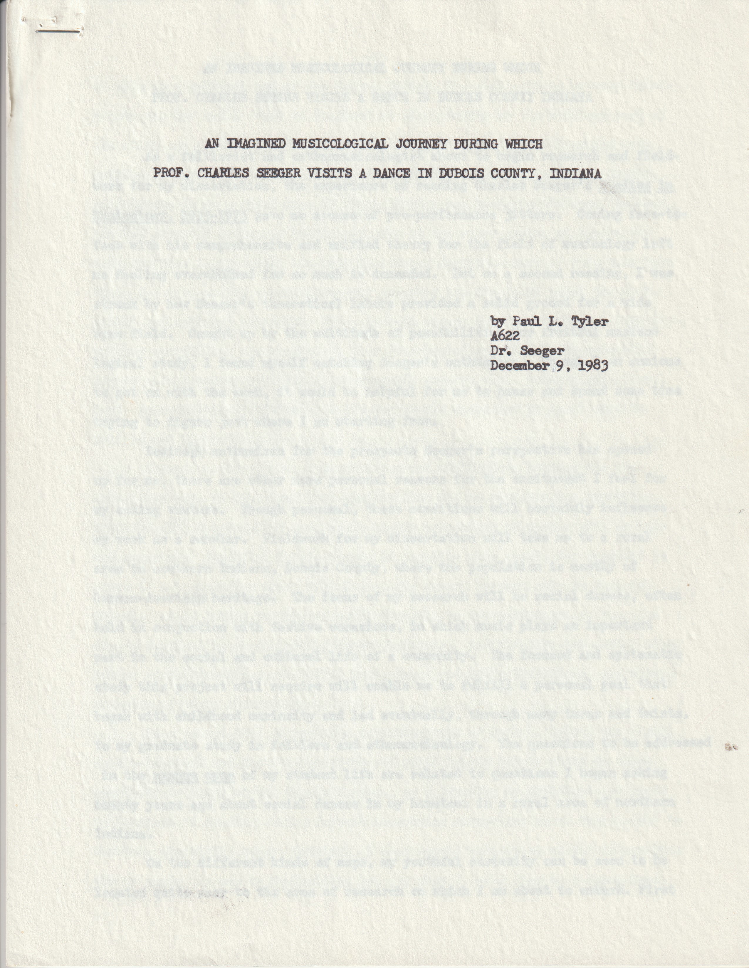 An Imagined Musicology Journey An Imagined Musicology Journey